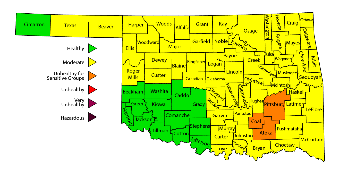 Map of affected counties