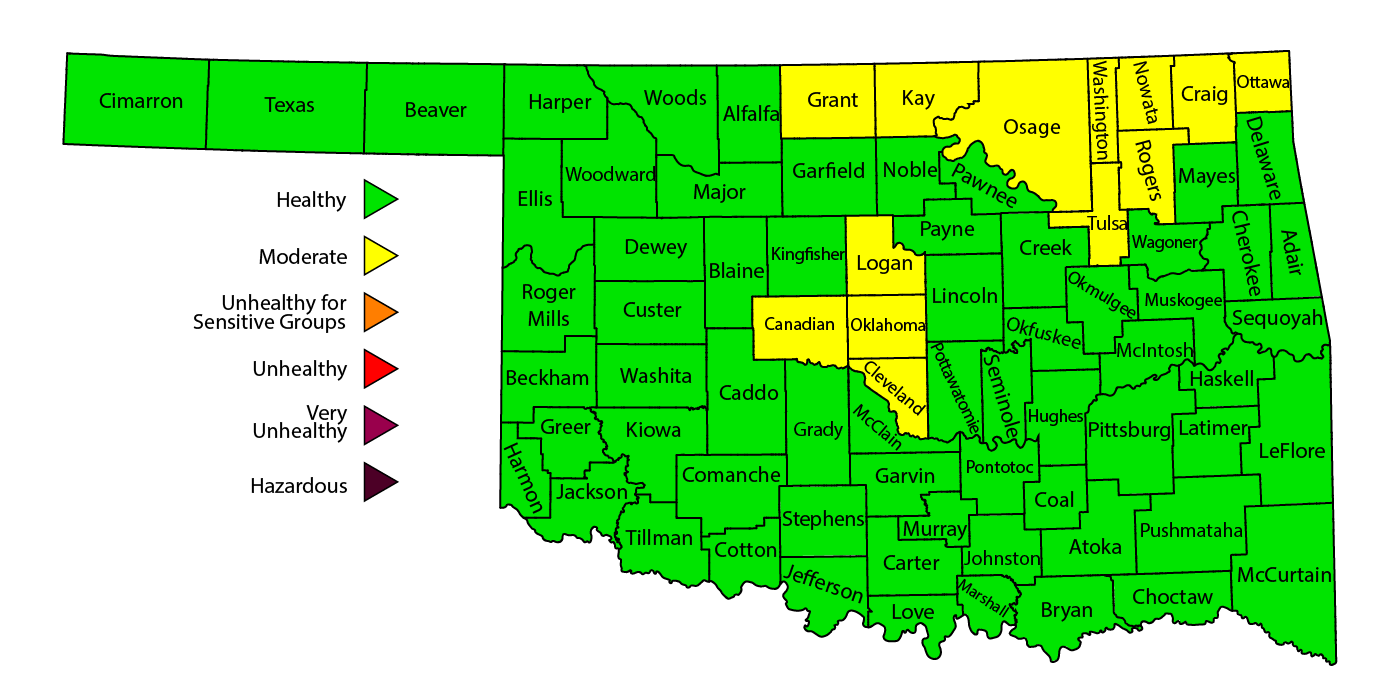 Map of affected counties